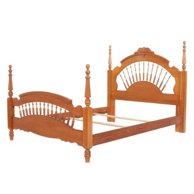 Lexington "Victorian Sampler Collection" Oak Spindle Queen Size Bed