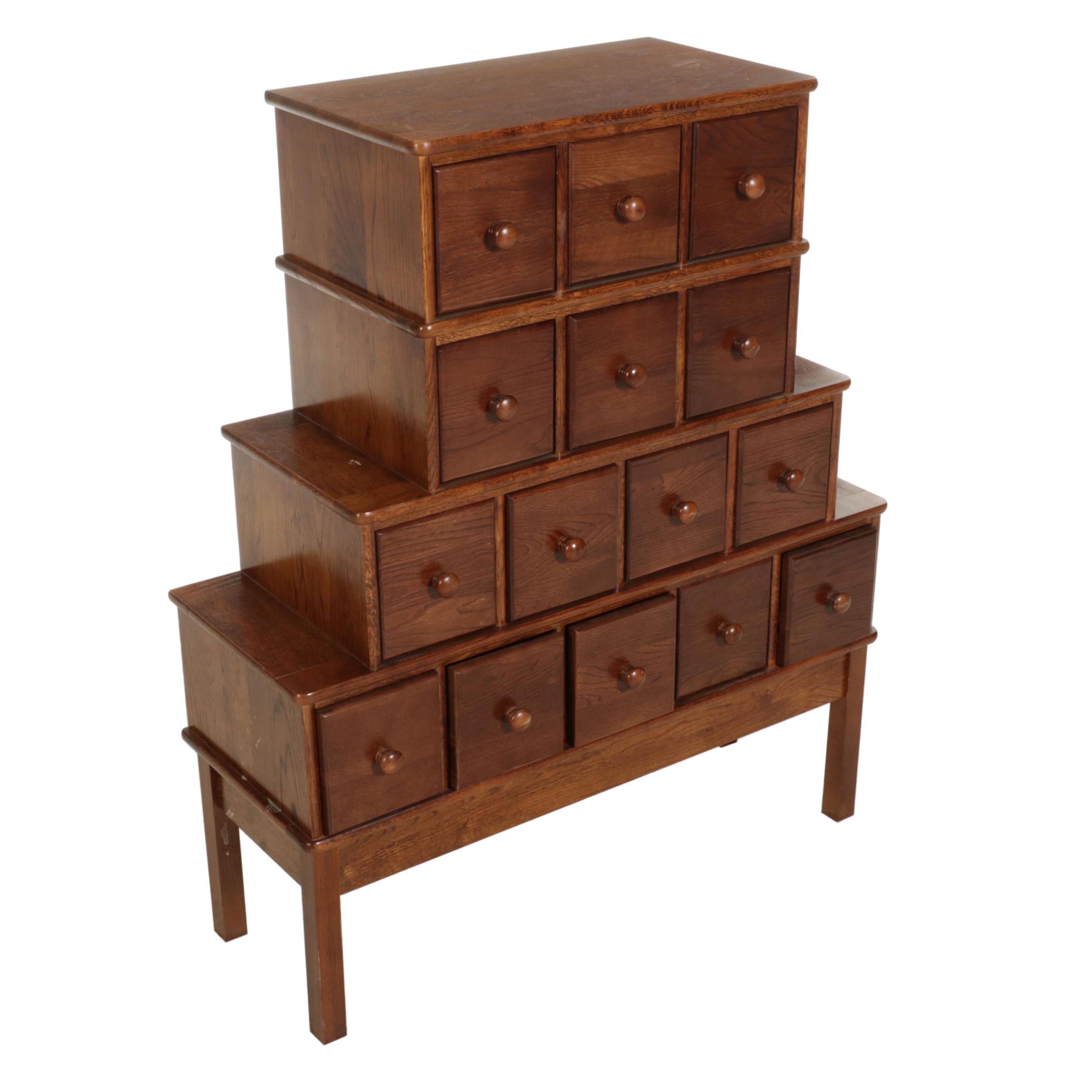 Chinese Apothecary Style Stacked CD Storage EBTH