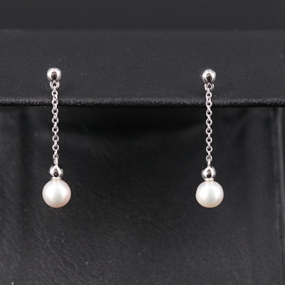 Sterling Pearl Drop Earrings