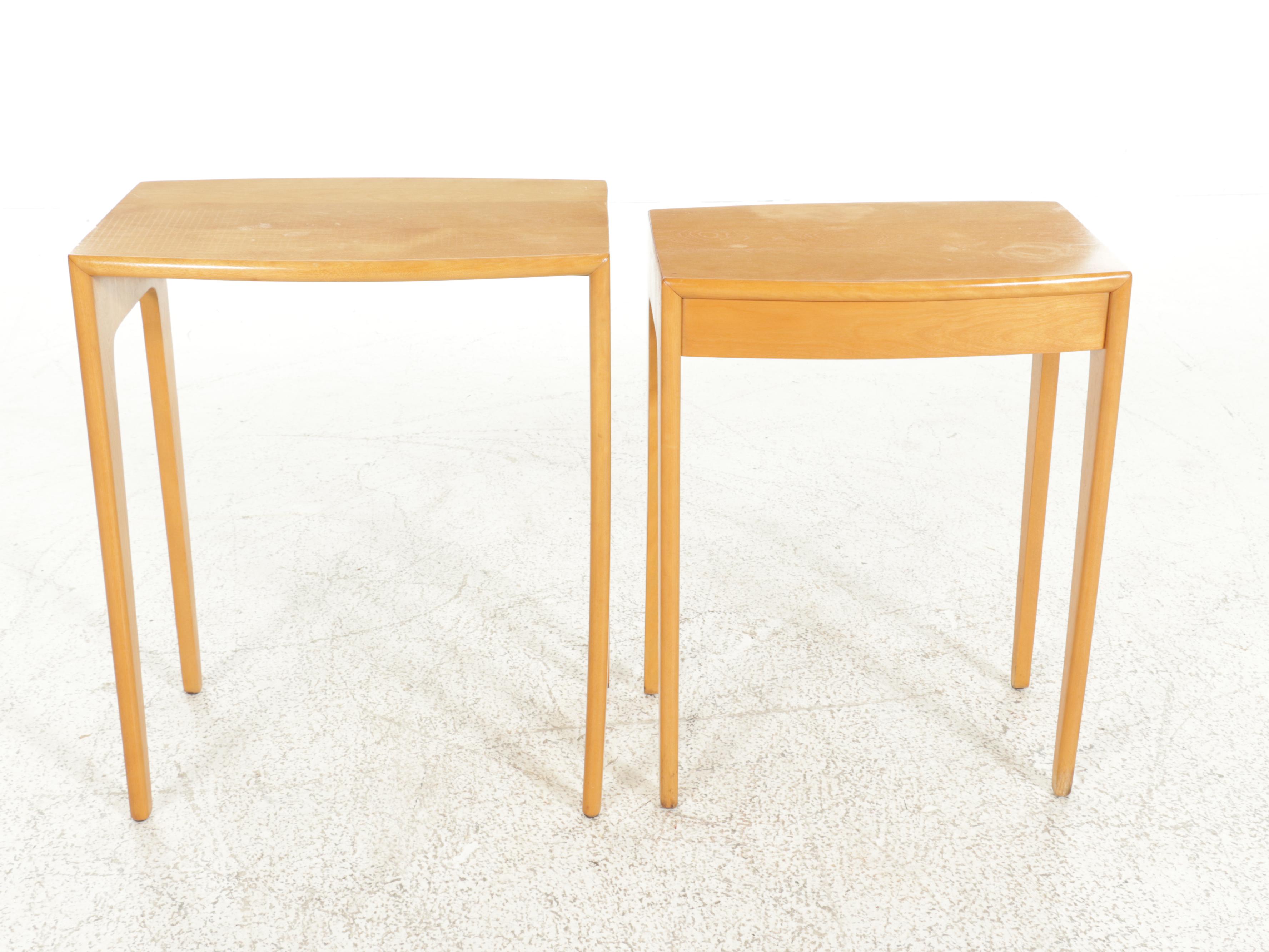 Two HeywoodWakefield Mid Century Modern Birch Nesting Tables EBTH