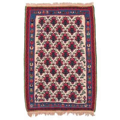 3'8 x 5'7 Handwoven Turkish Kilim Area Rug