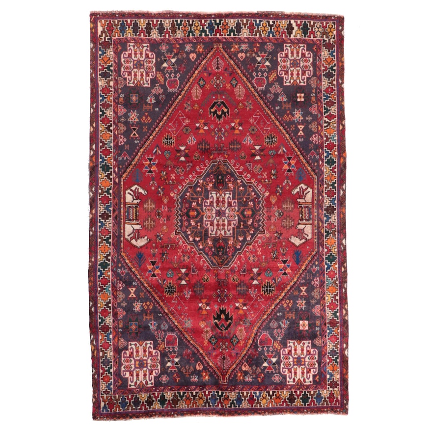 5'4 x 8'4 Hand-Knotted Persian Qashqai Area Rug