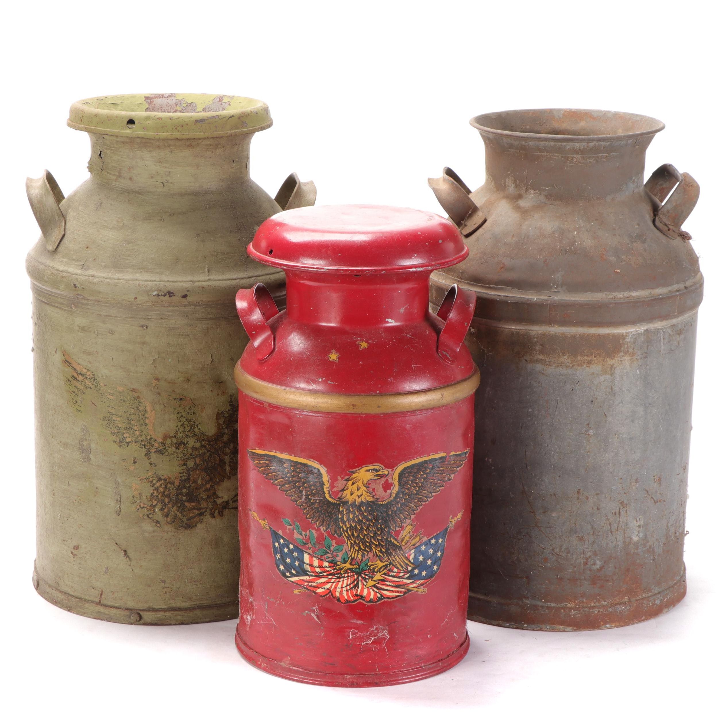 Pollock Dairy and Other American Milk Cans EBTH