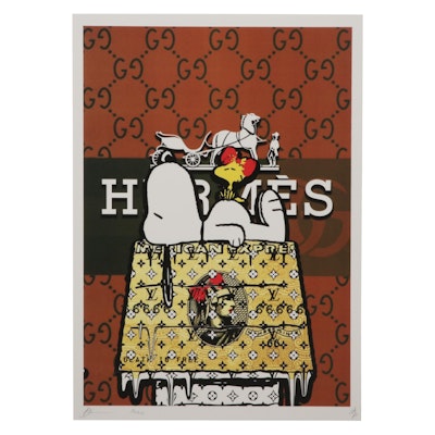 Death NYC Pop Art Graphic Print Of Snoopy and Woodstock, 2020