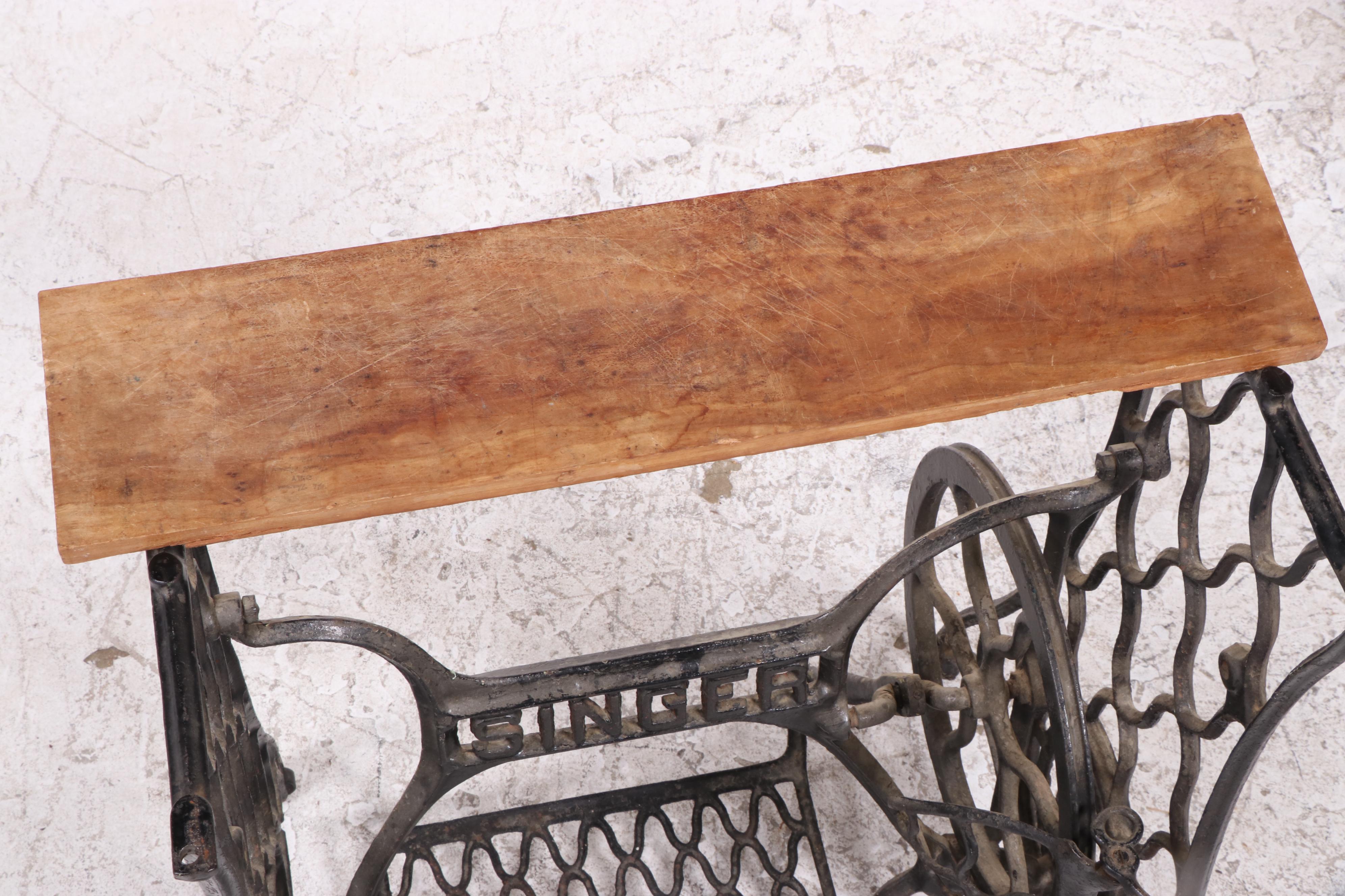 Singer Cast Iron Treadle Sewing Machine Base EBTH