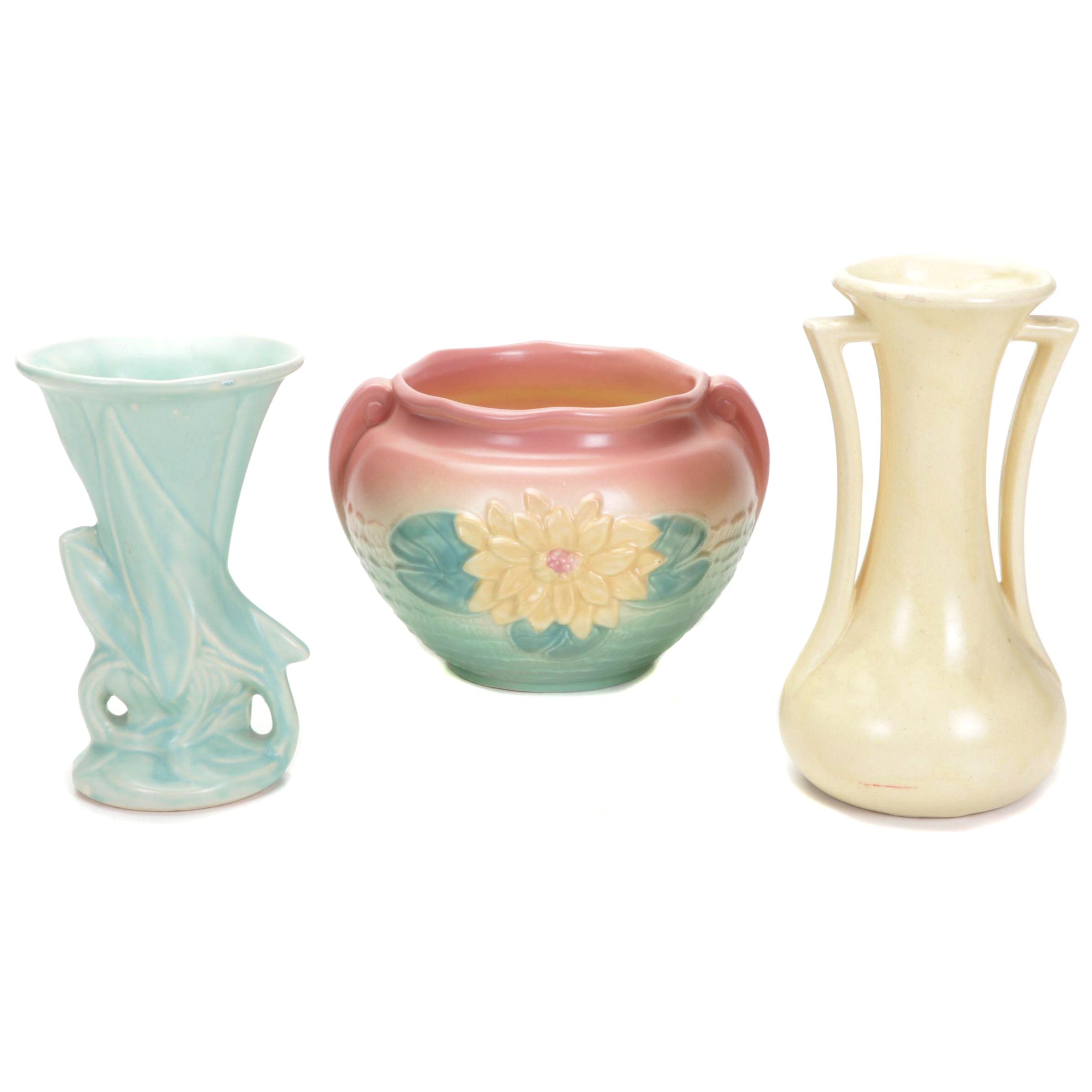 McCoy and Hull Pottery Vases, Early to Mid 20th Century EBTH