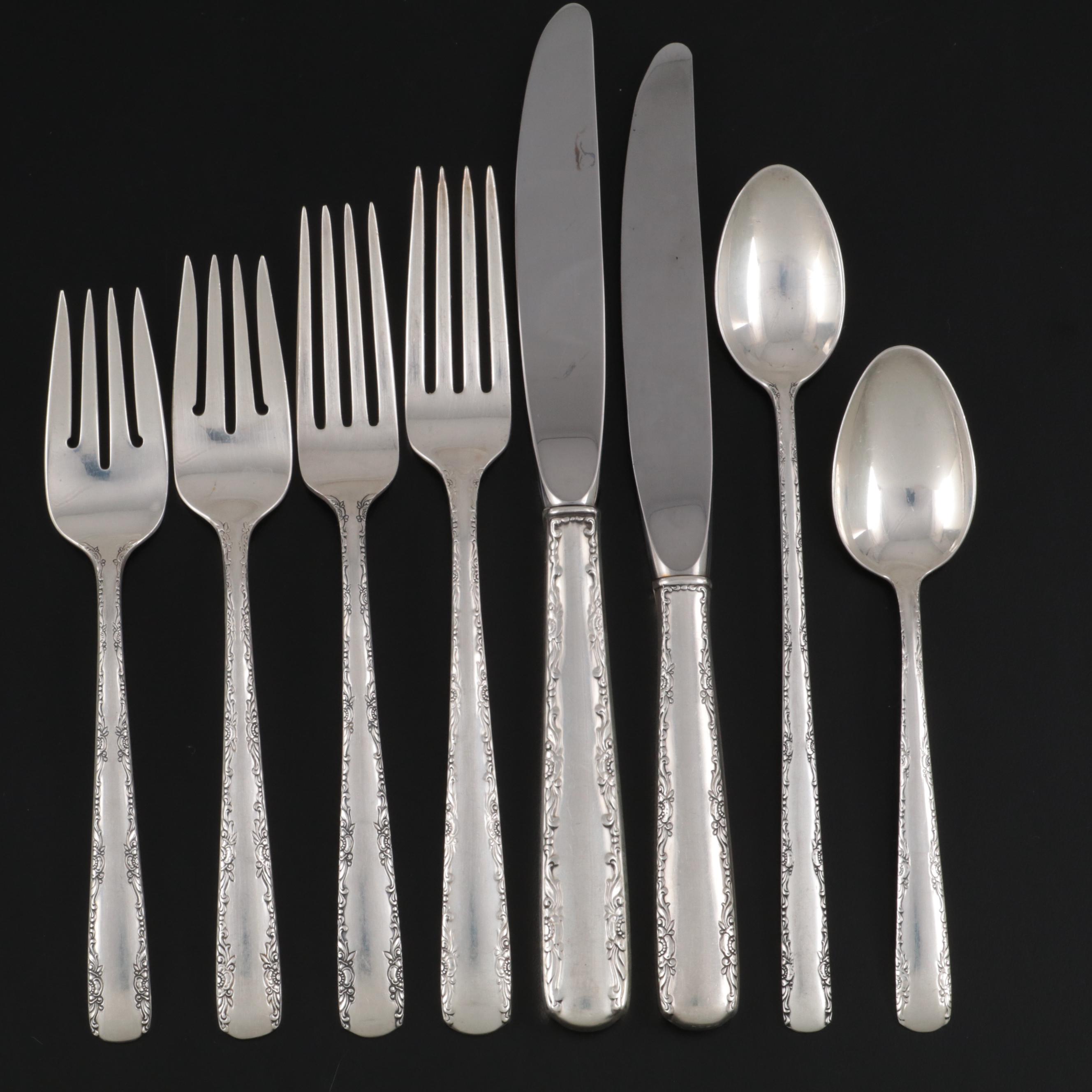 Gorham "Camellia" Sterling Silver Flatware and Serving Utensils EBTH
