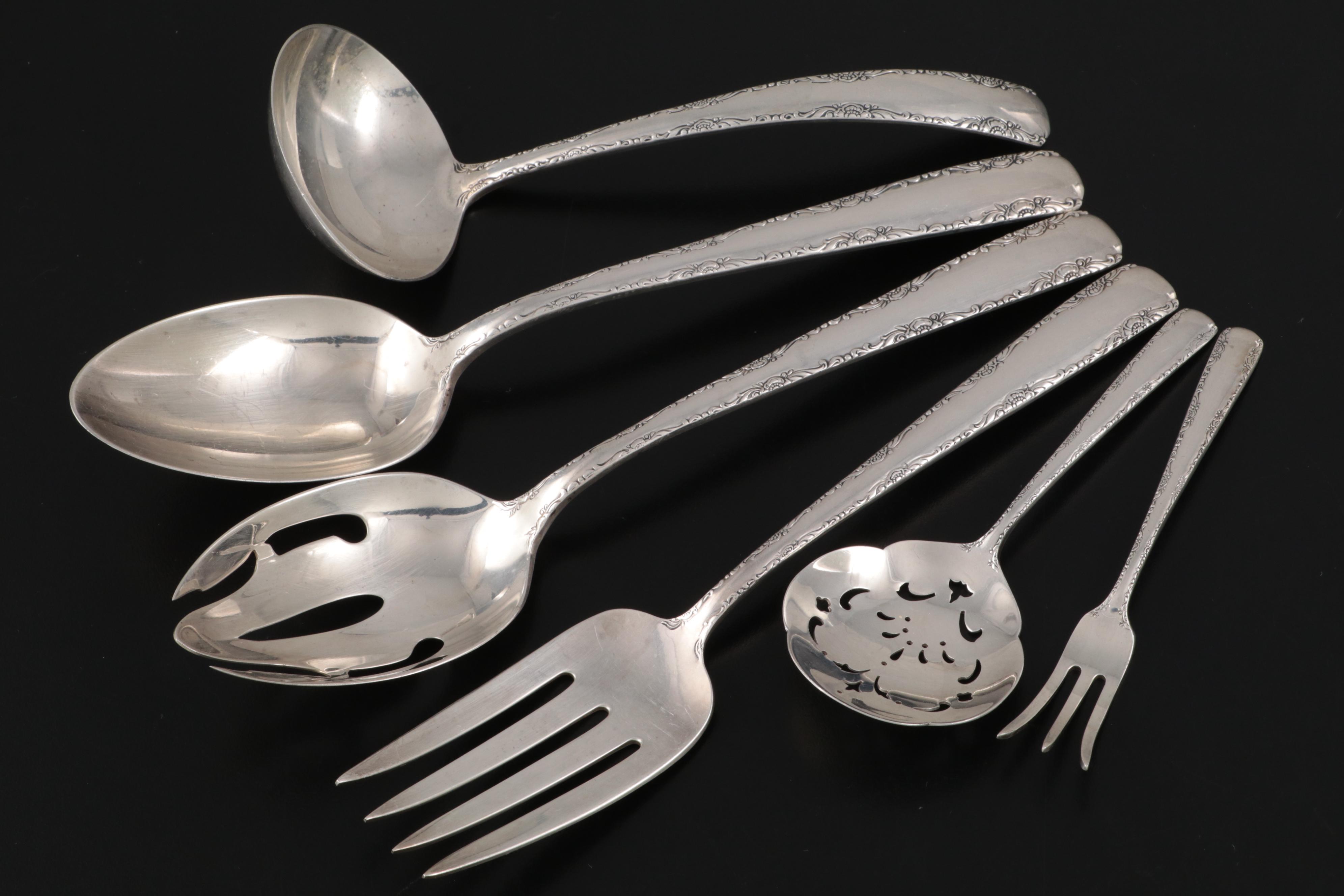 Gorham "Camellia" Sterling Silver Flatware and Serving Utensils EBTH