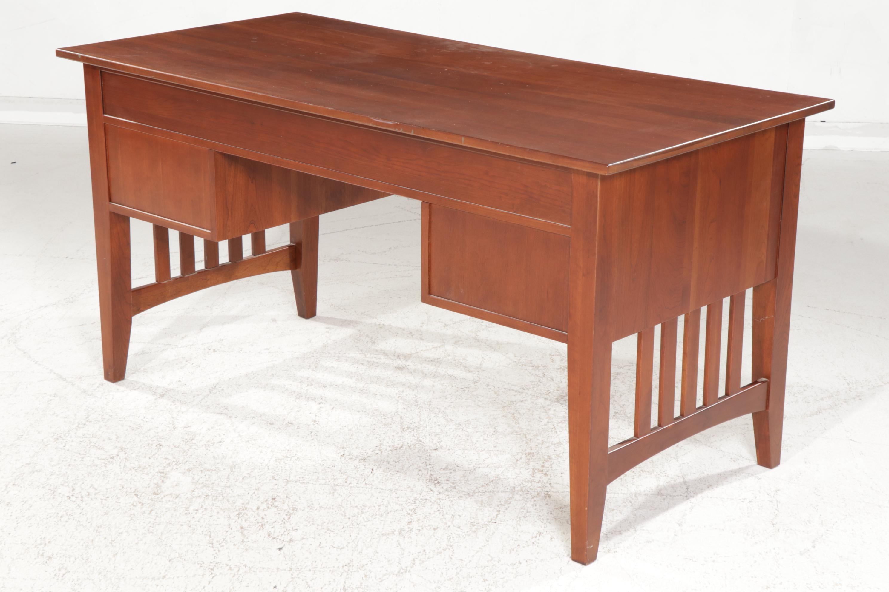 Ethan Allen Craftsman Style Cherry Desk and Late 20th Century