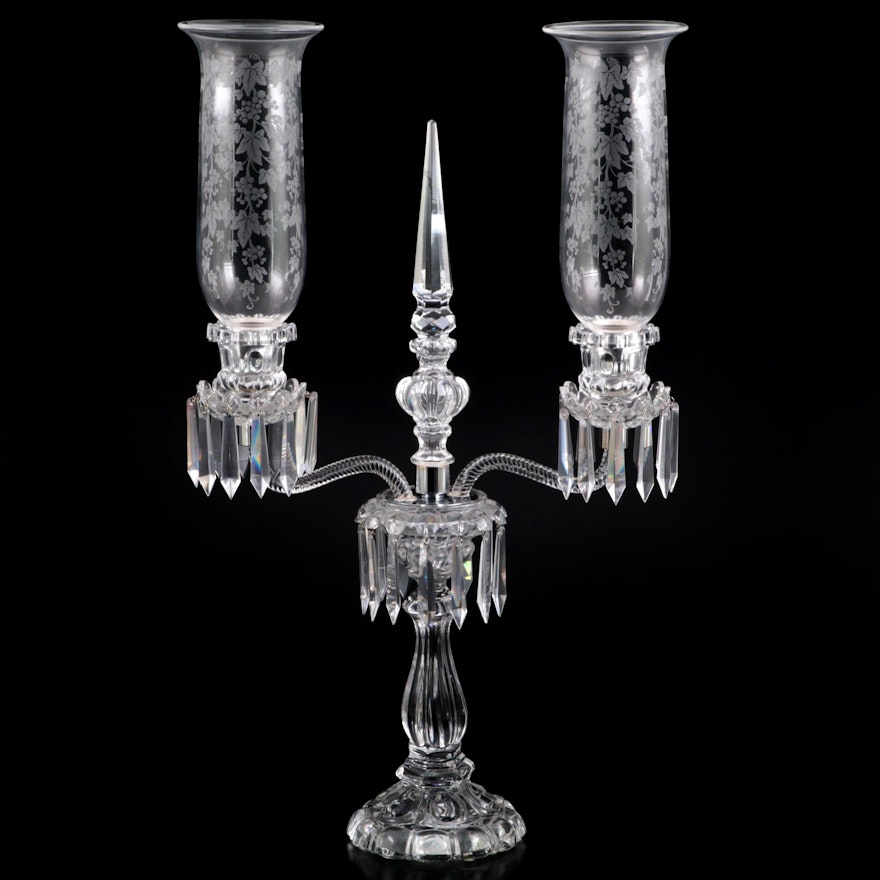 St. Louis Crystal "Classique" Two-Arm Candelabra