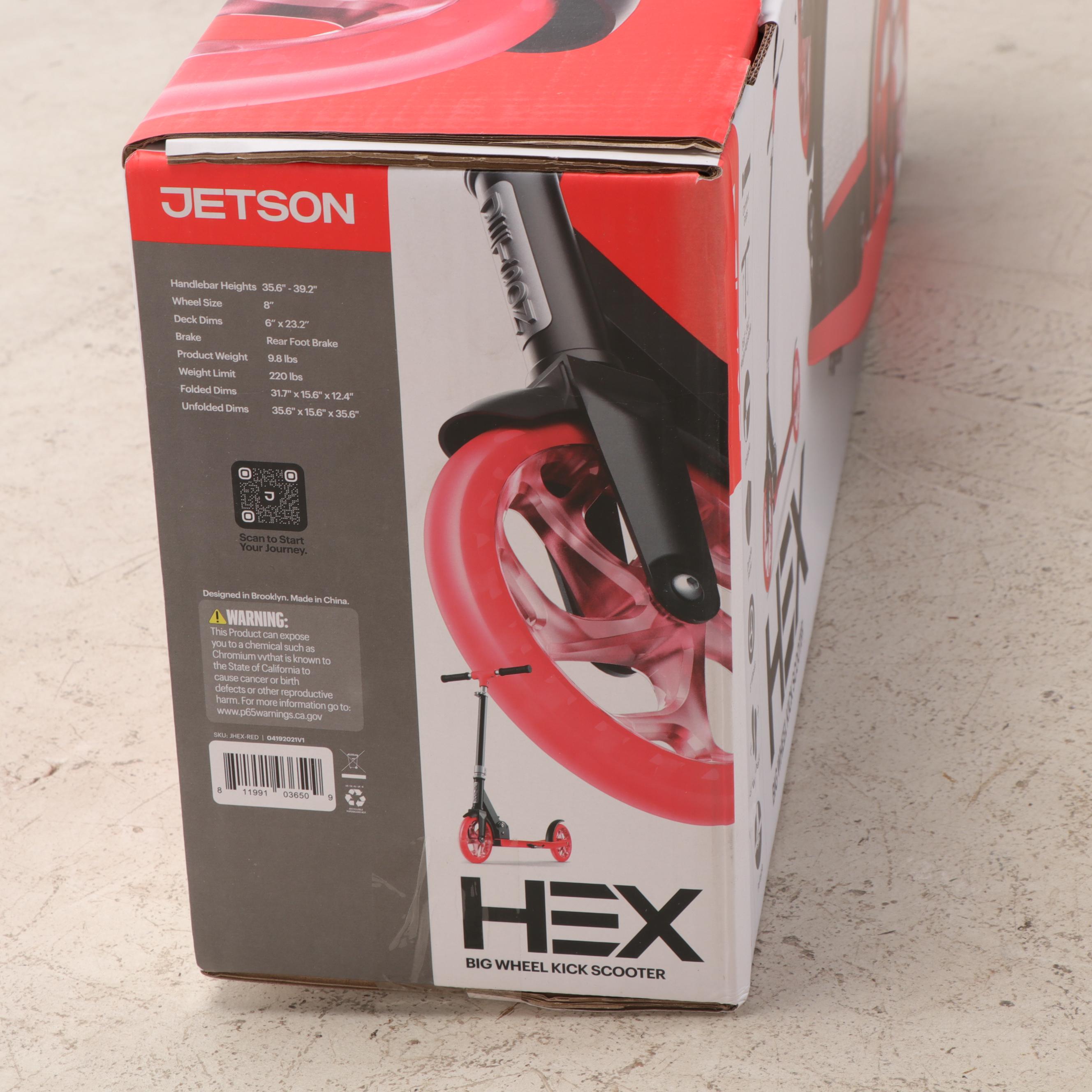 Jetson Hex Big Wheel Kick Scooter EBTH