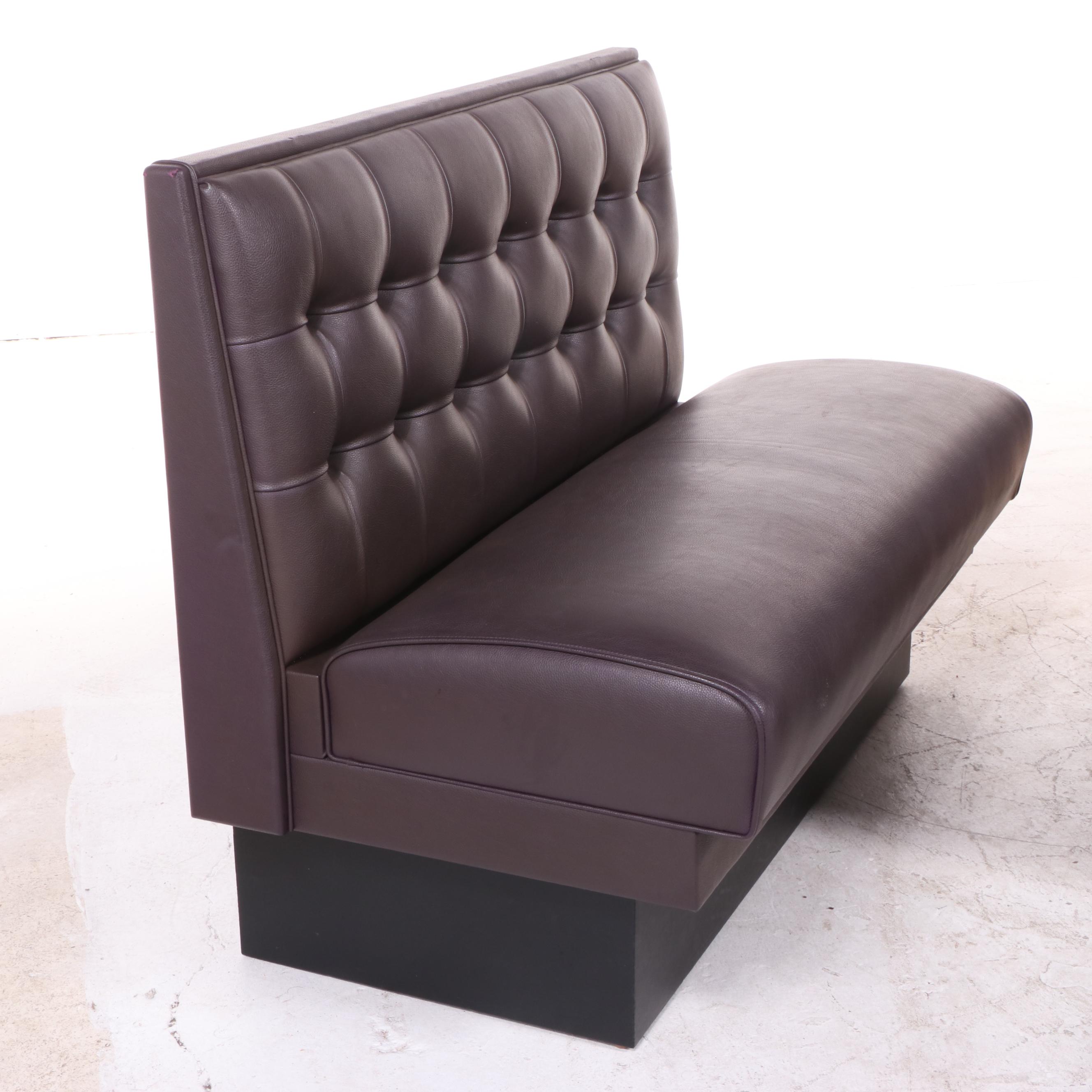 Four Tufted Vinyl Banquette Seating Benches EBTH