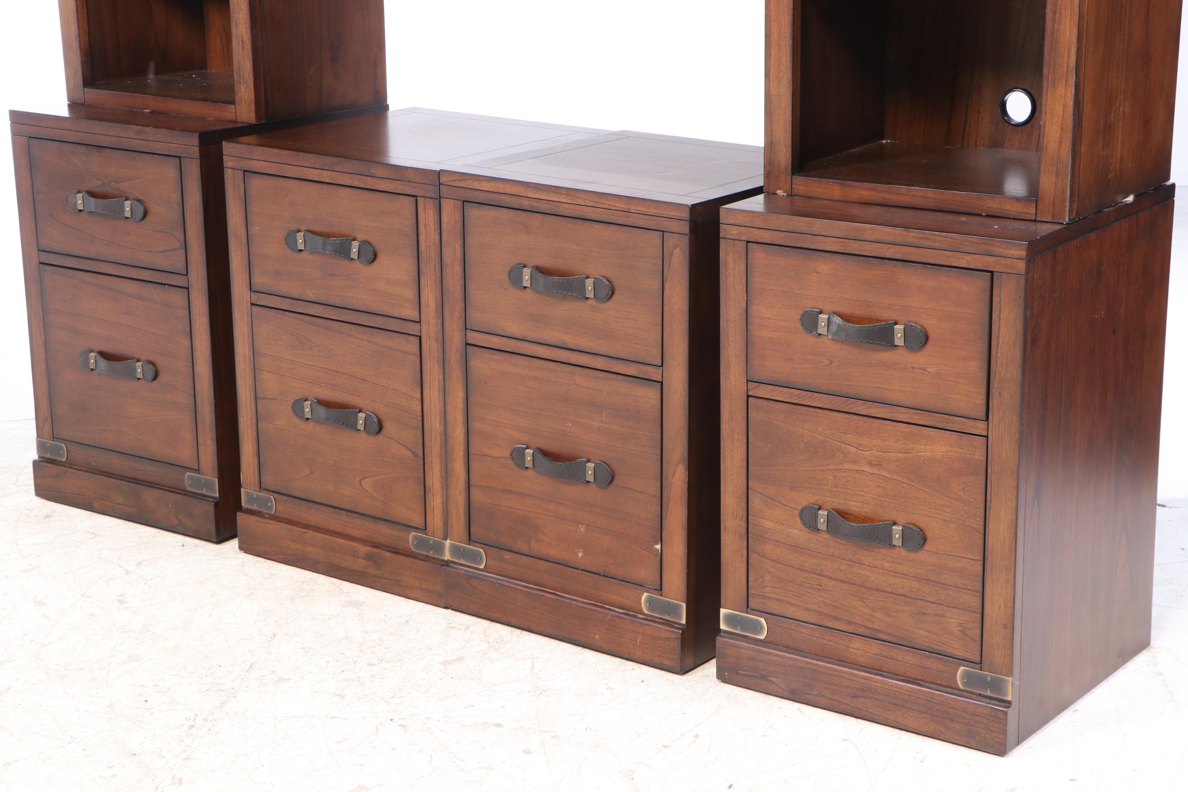 Six Piece Modular Bookcase with Light Bridge EBTH