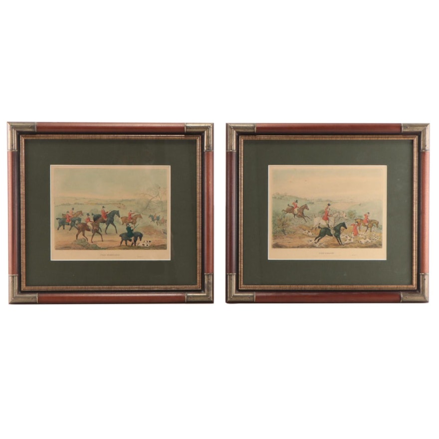 Hand-Colored Etchings "The Meeting" and "The Death"