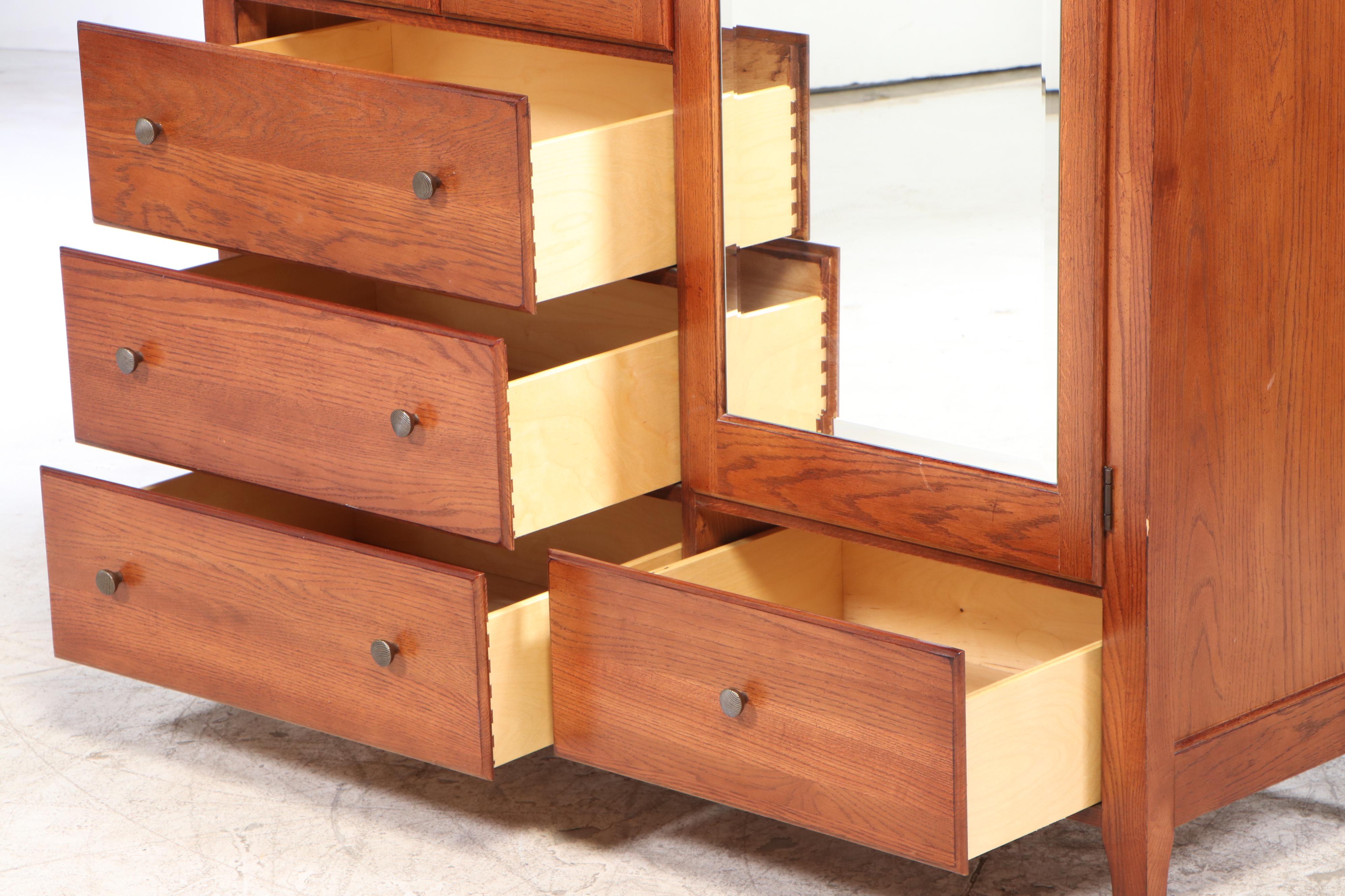 Thomasville "Impressions" Arts and Crafts Style Oak Media Wardrobe EBTH