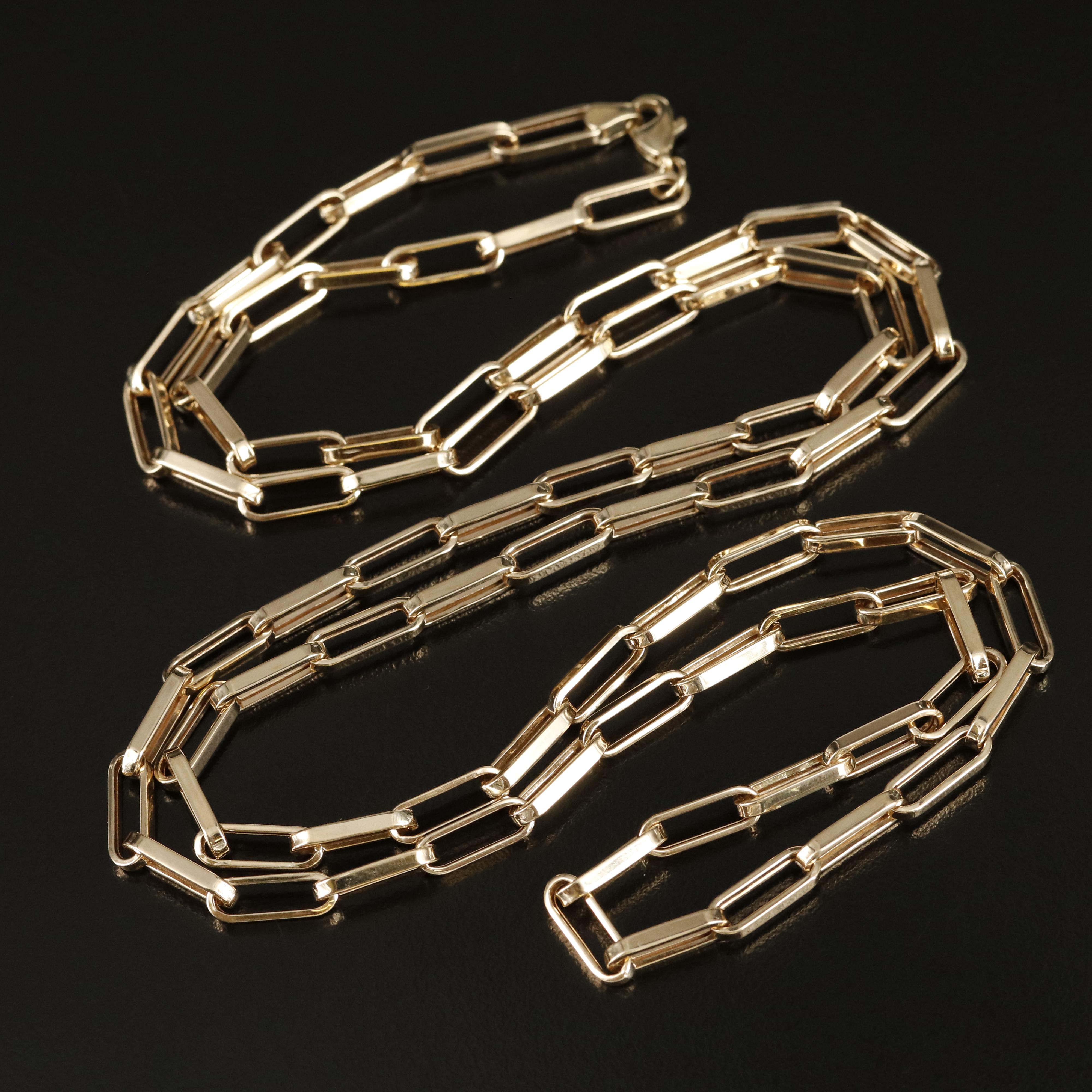 10K Box Cable Chain Necklace | EBTH