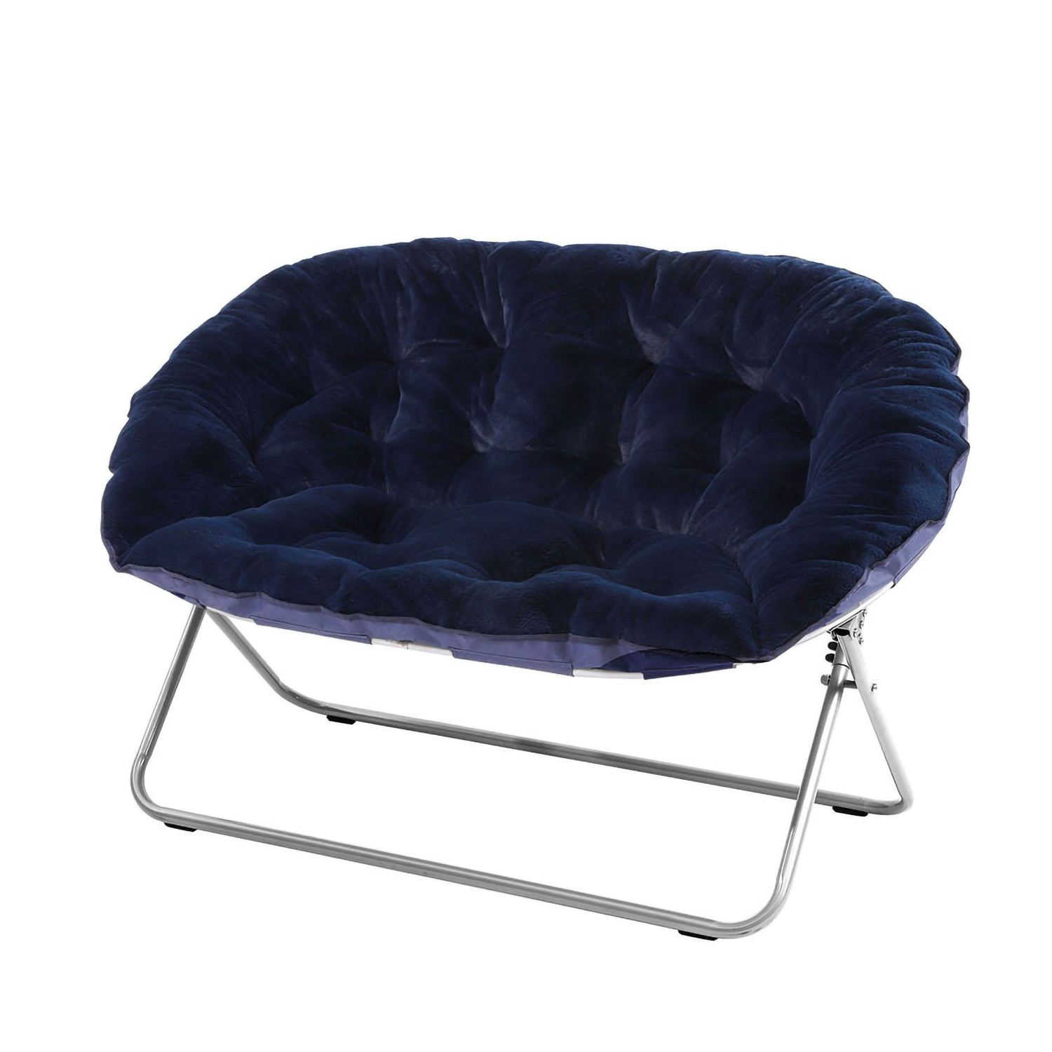 Member's Mark Blue Upholstered Folding Papasan Loveseat EBTH