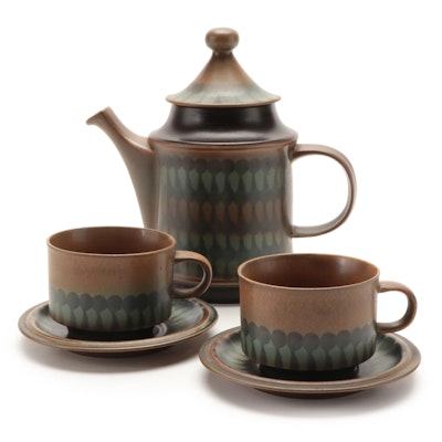 Goebel Oeslauer Manufaktur Wallis Coffee Pot, Cups and Saucers
