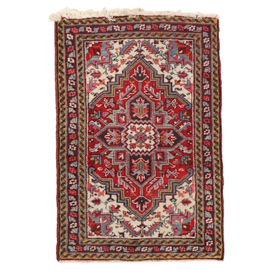 3' x 4'5 Hand-Knotted Persian Heriz Accent Rug