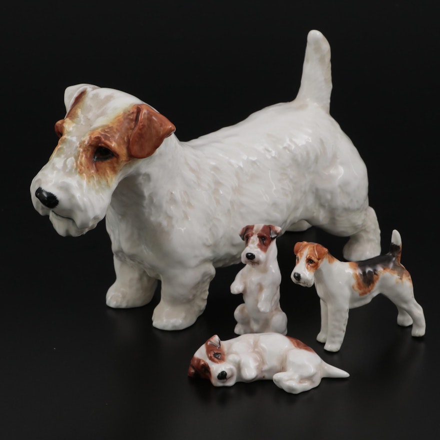 Royal Doulton Bone China Sealyham and Fox Terriers Figures