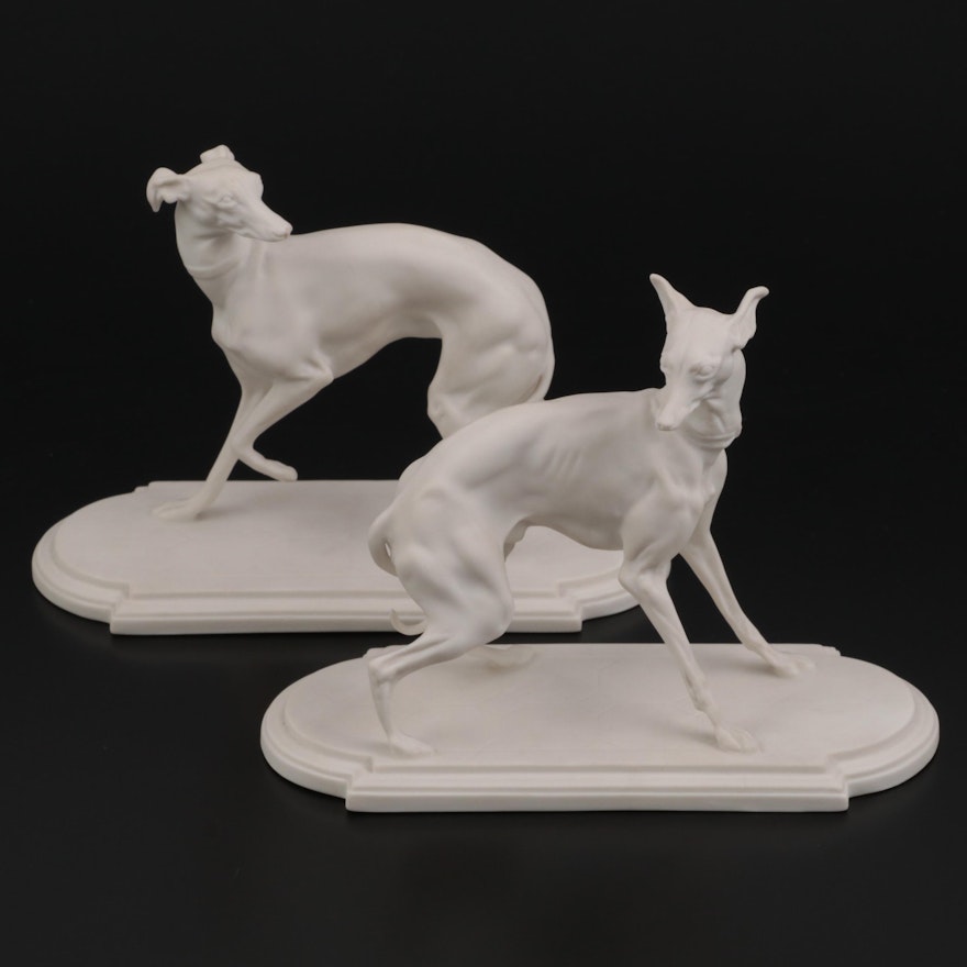 Boehm Bisque Porcelain Italian Greyhound Figures