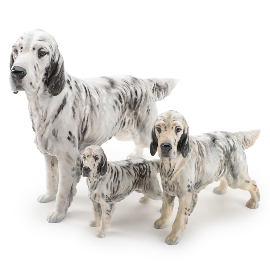 Royal Doulton "Champion Maesydd Mustard" and Other English Setter Figurines