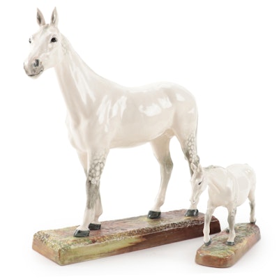 Royal China "Merely a Minor" and "Gude Grey Mare" Ceramic Figurines, Mid-20th C.