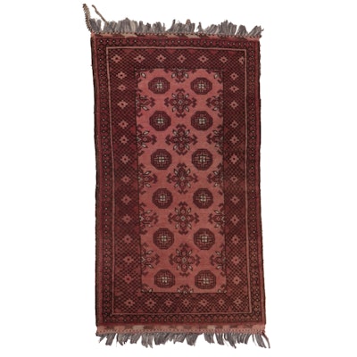 2'4 x 4'6 Hand-Knotted Pakistani Bokhara Accent Rug
