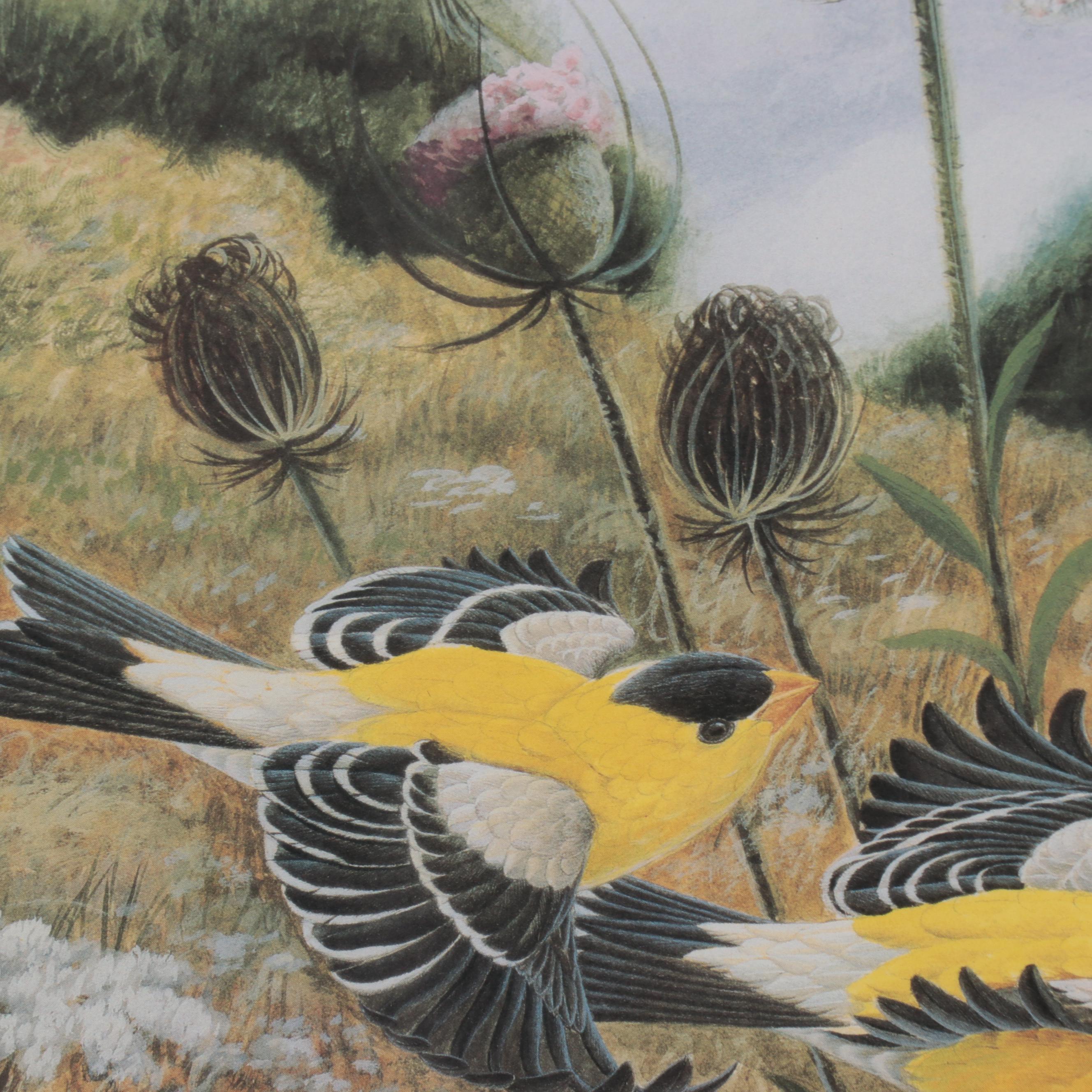 John A. Ruthven Offset Lithograph "Goldfinch," Late 20th Century EBTH