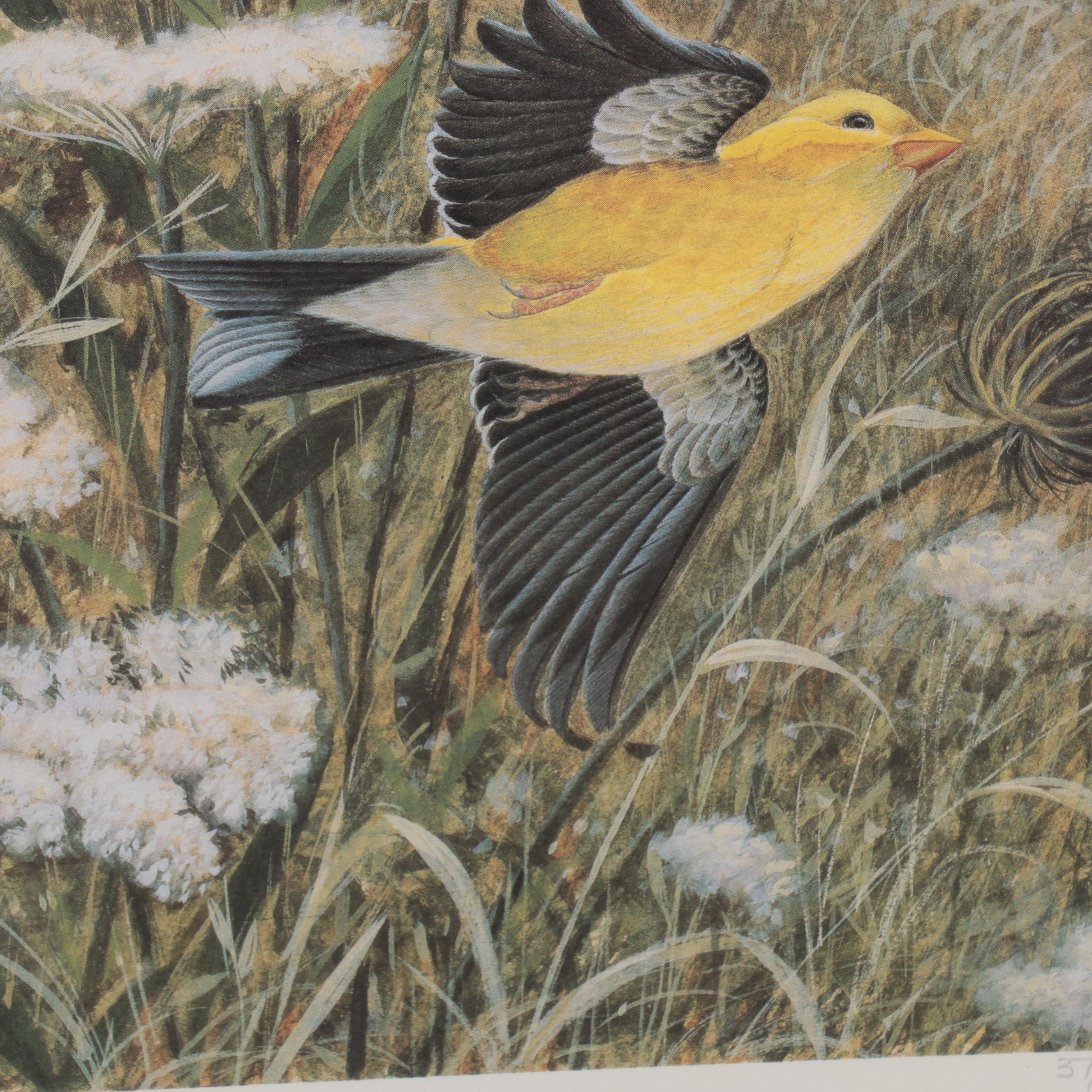 John A. Ruthven Offset Lithograph "Goldfinch," Late 20th Century EBTH
