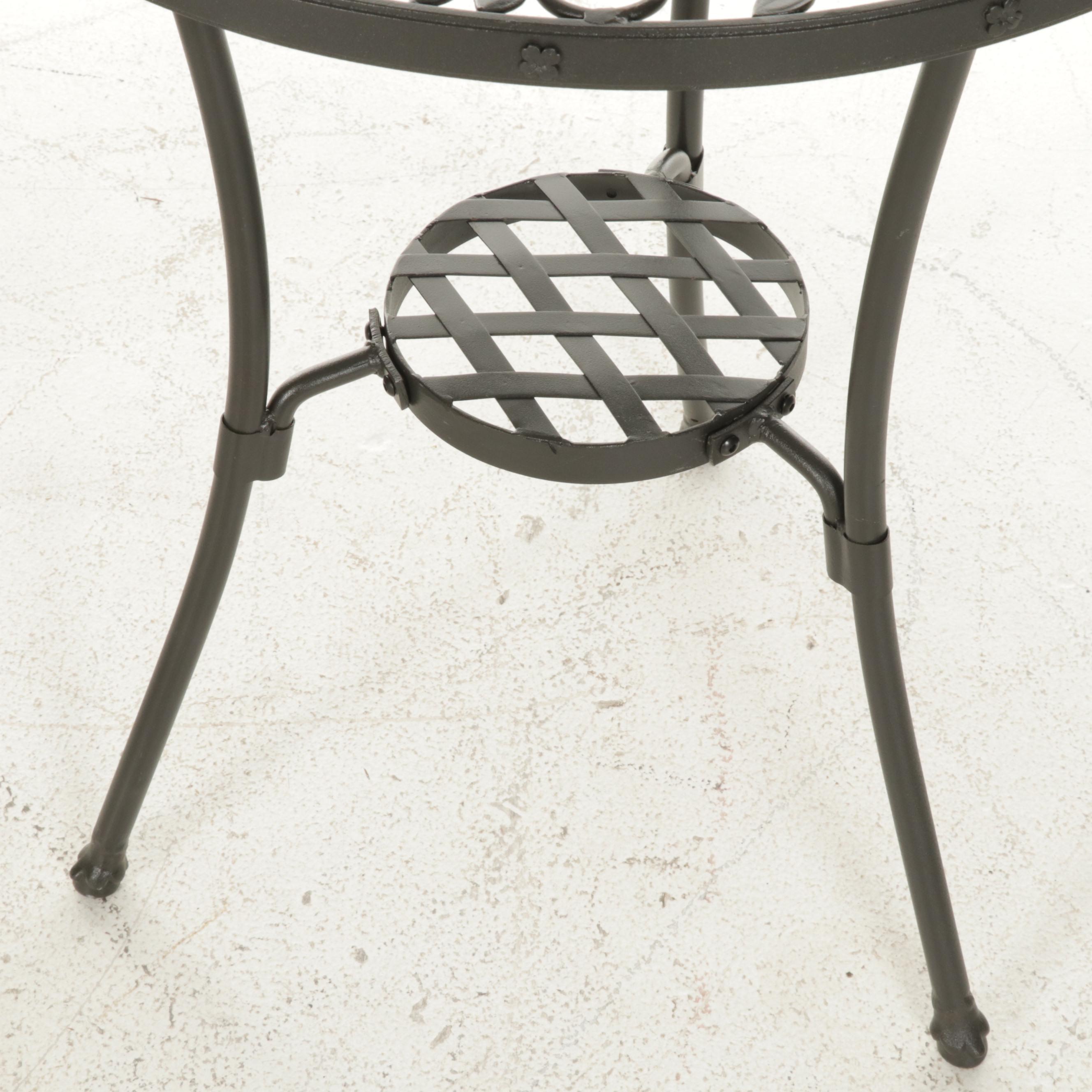 Longaberger "Dogwood" Wrought Iron Cafe Table and Chair EBTH