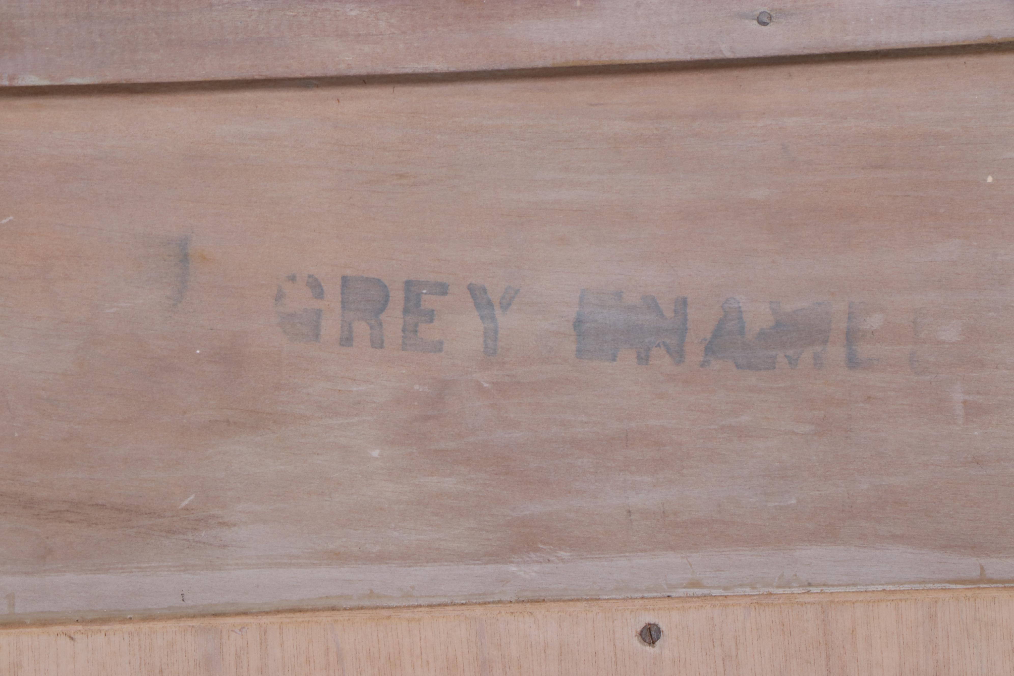"KleanFront" White Glazed Hoosier Kitchen with Tambour Door