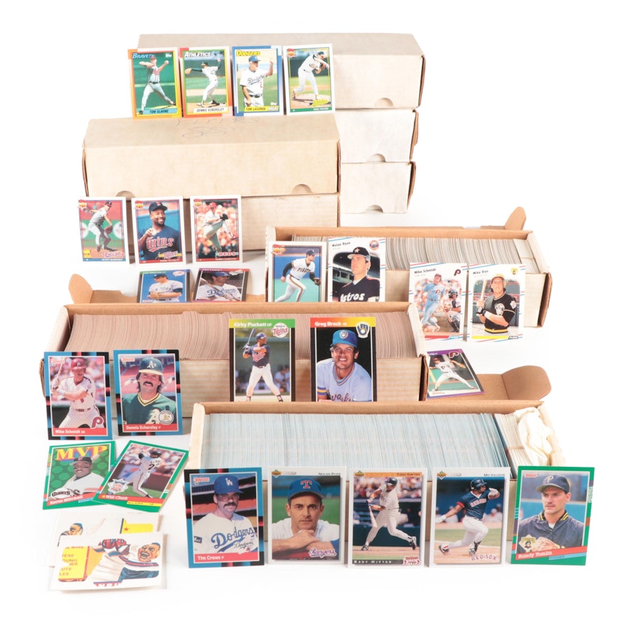 Topps and More Baseball Cards with Ripken Jr., Puckett and More, 1980s–1990s