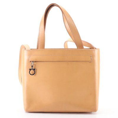 Salvatore Ferragamo Leather Convertible Handbag