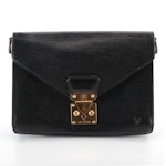 Louis Vuitton Biface Bag in Black Epi and Smooth Leather