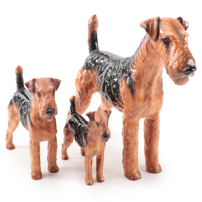 Royal Doulton "Cotsford Topsail", More Bone China Airedale Welsh Terrier Figures