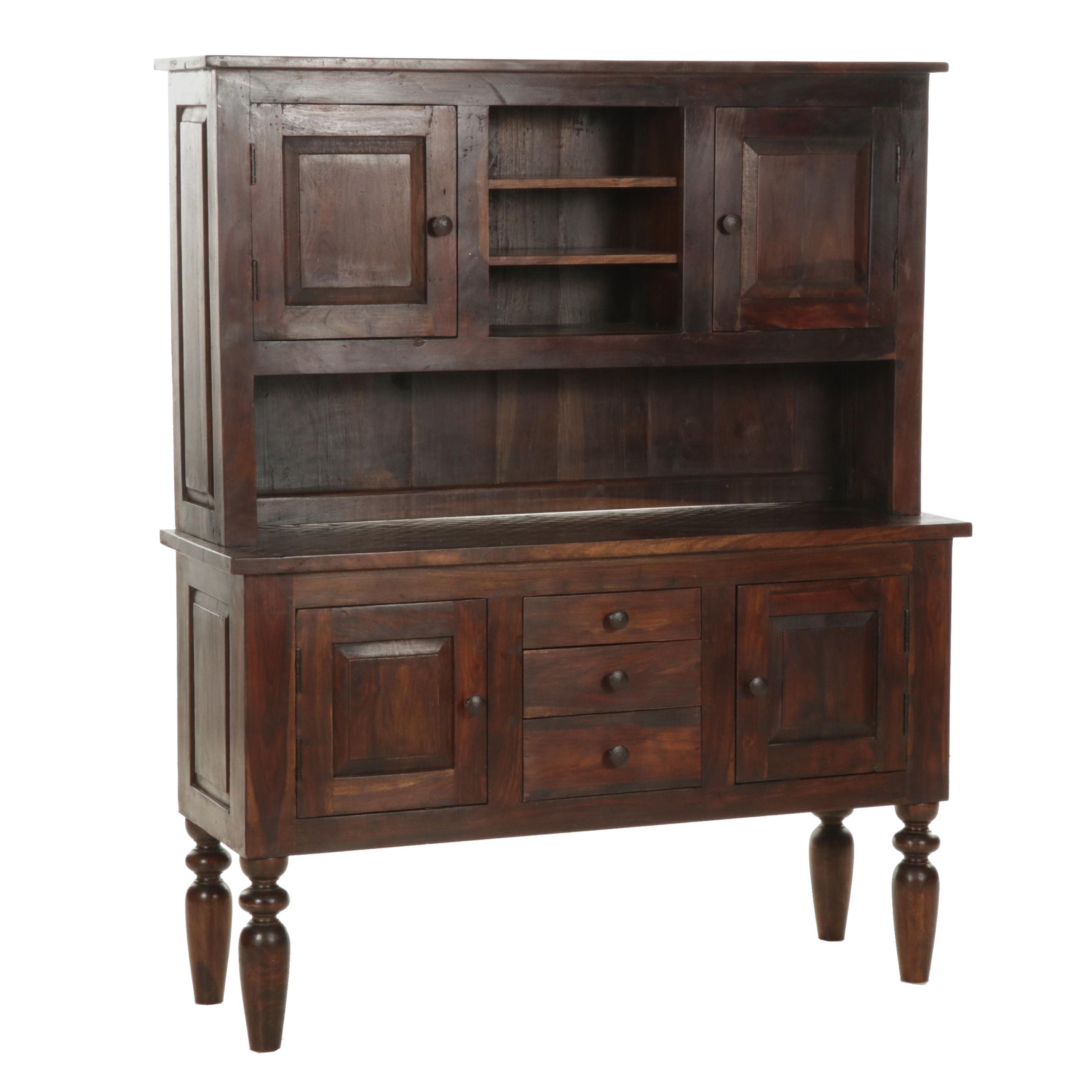 Contemporary World Market "Sourav" Tropical Hardwood Buffet and Hutch