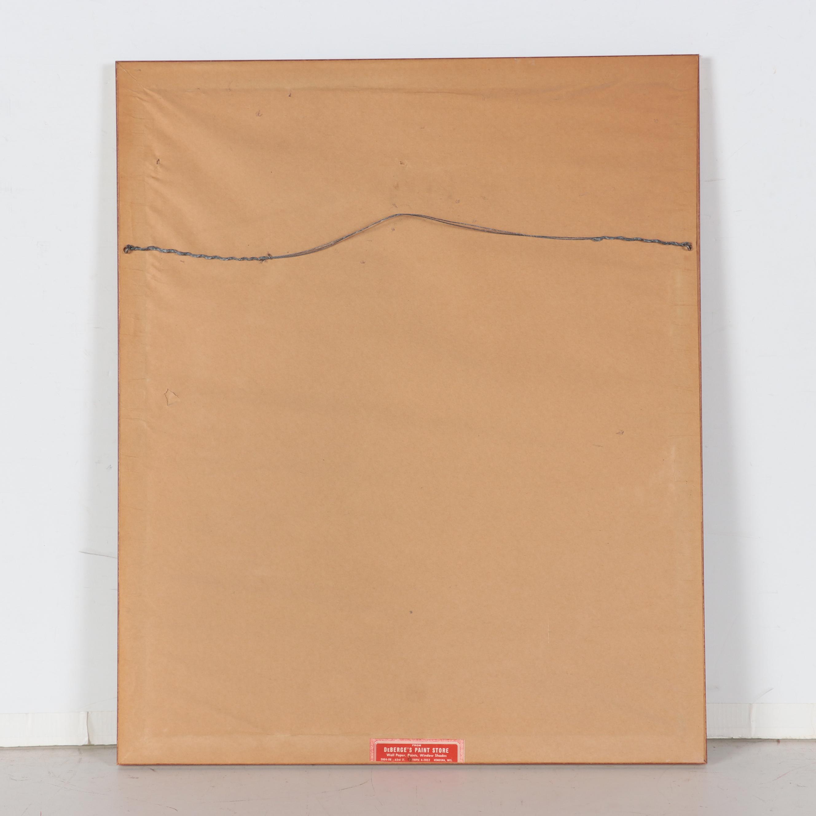 Jean Brodhagen Pastel Drawing of Black and White Cocker Spaniel EBTH