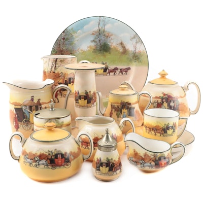 Royal Doulton Series Ware "Coaching Days" Tableware, Late 19th to Early 20th C.