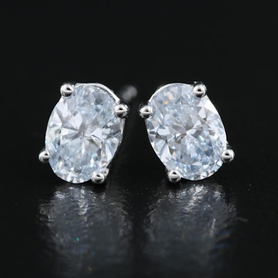 14K 0.99 CTW Lab Grown Diamond Stud Earrings