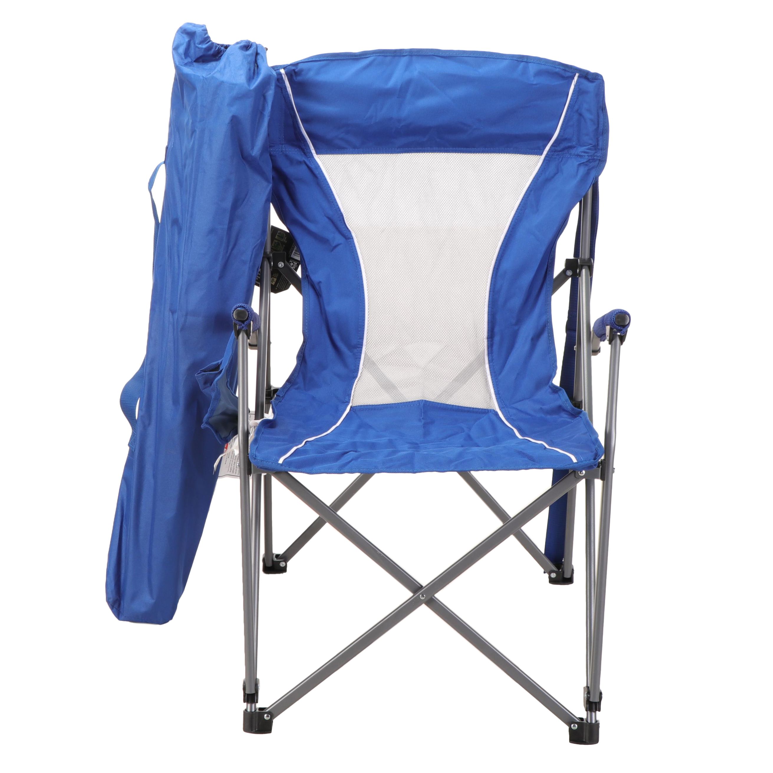 Members Mark Blue Outdoor Folding Hard Arm Chairs with Carrying Bags EBTH