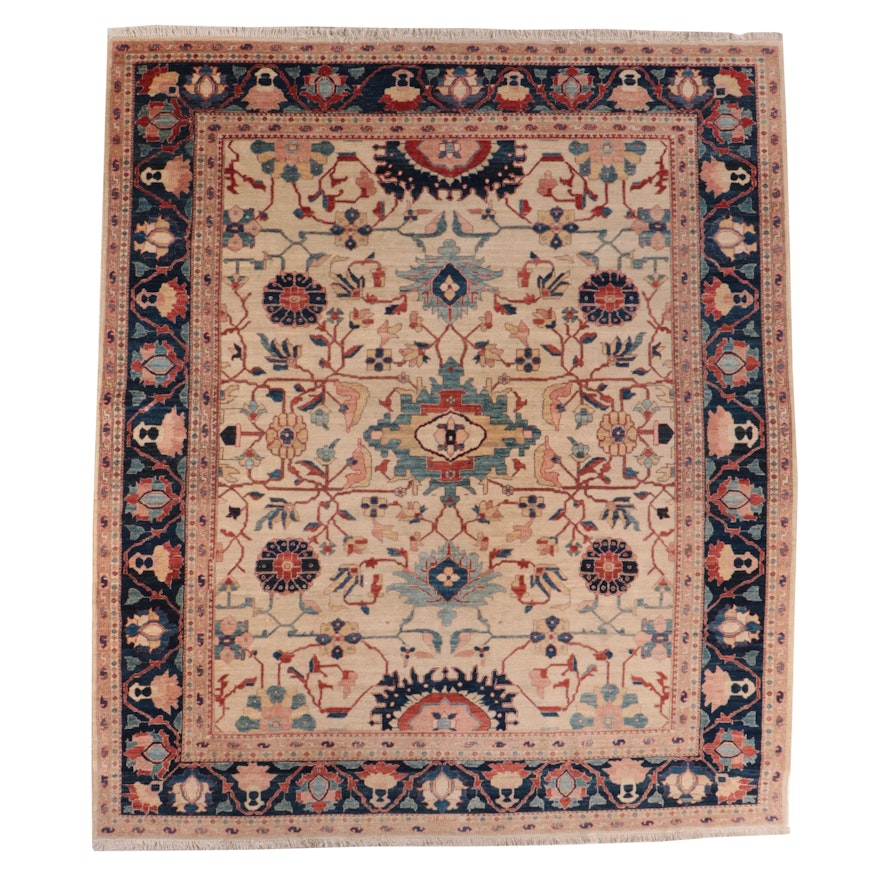 8'4 x 14'3 Hand-Knotted Indo-Persian Heriz Room Sized Rug