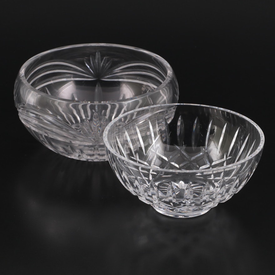 Waterford Crystal "Araglin" and Marquis by Waterford "Calais" Bowls