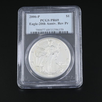 PCGS Graded PR69 2006-P Reverse Proof $1 American Silver Eagle