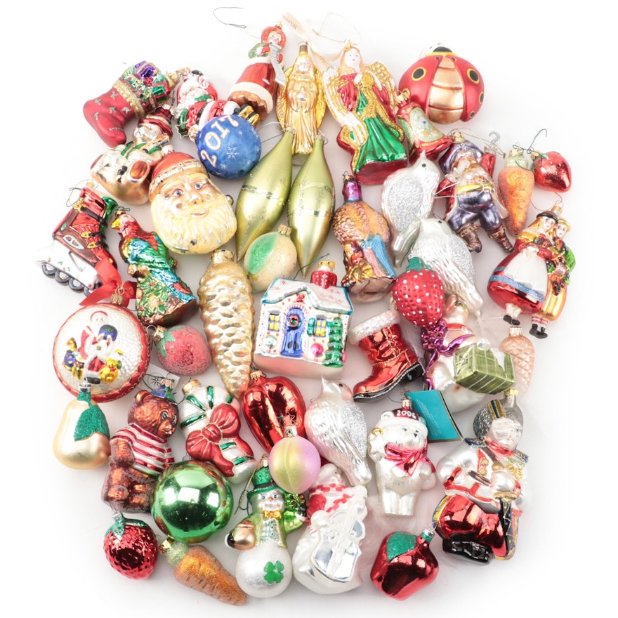 Christopher Radko, Waterford and Other Blown Glass Christmas Ornaments