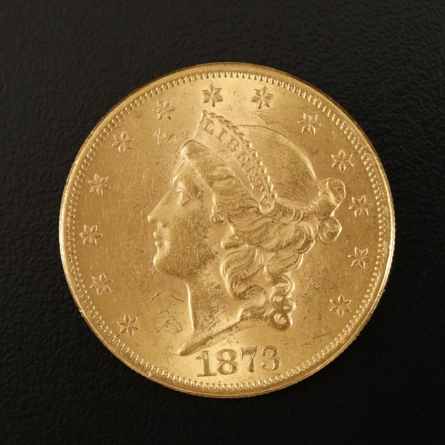 1873 Liberty Head $20 Gold Coin