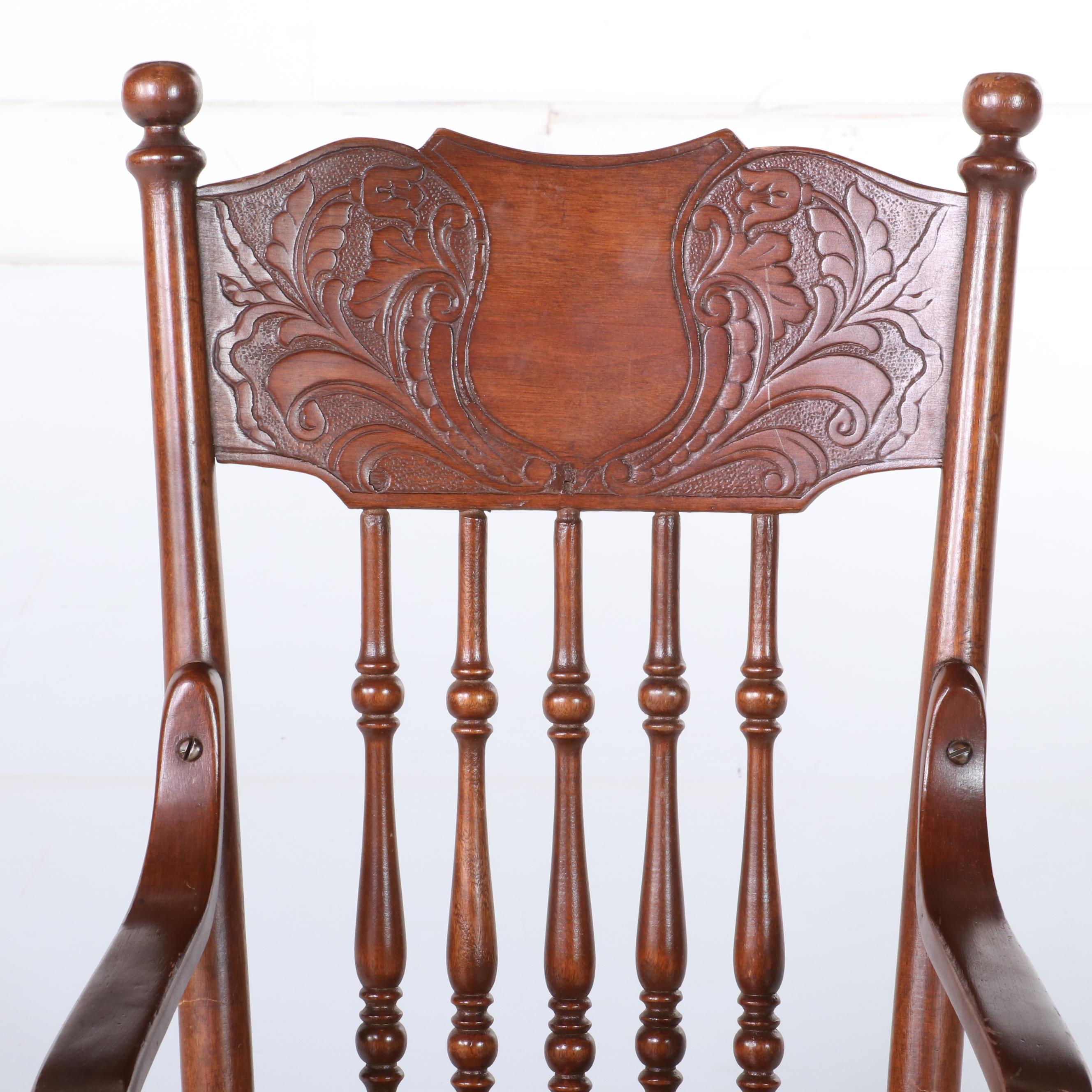 Late Victorian Pressed and Spindle-Back Child's Rocker | EBTH