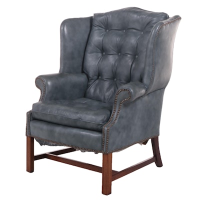 Classic Leather, Inc. Leather Tufted Wingback Chair