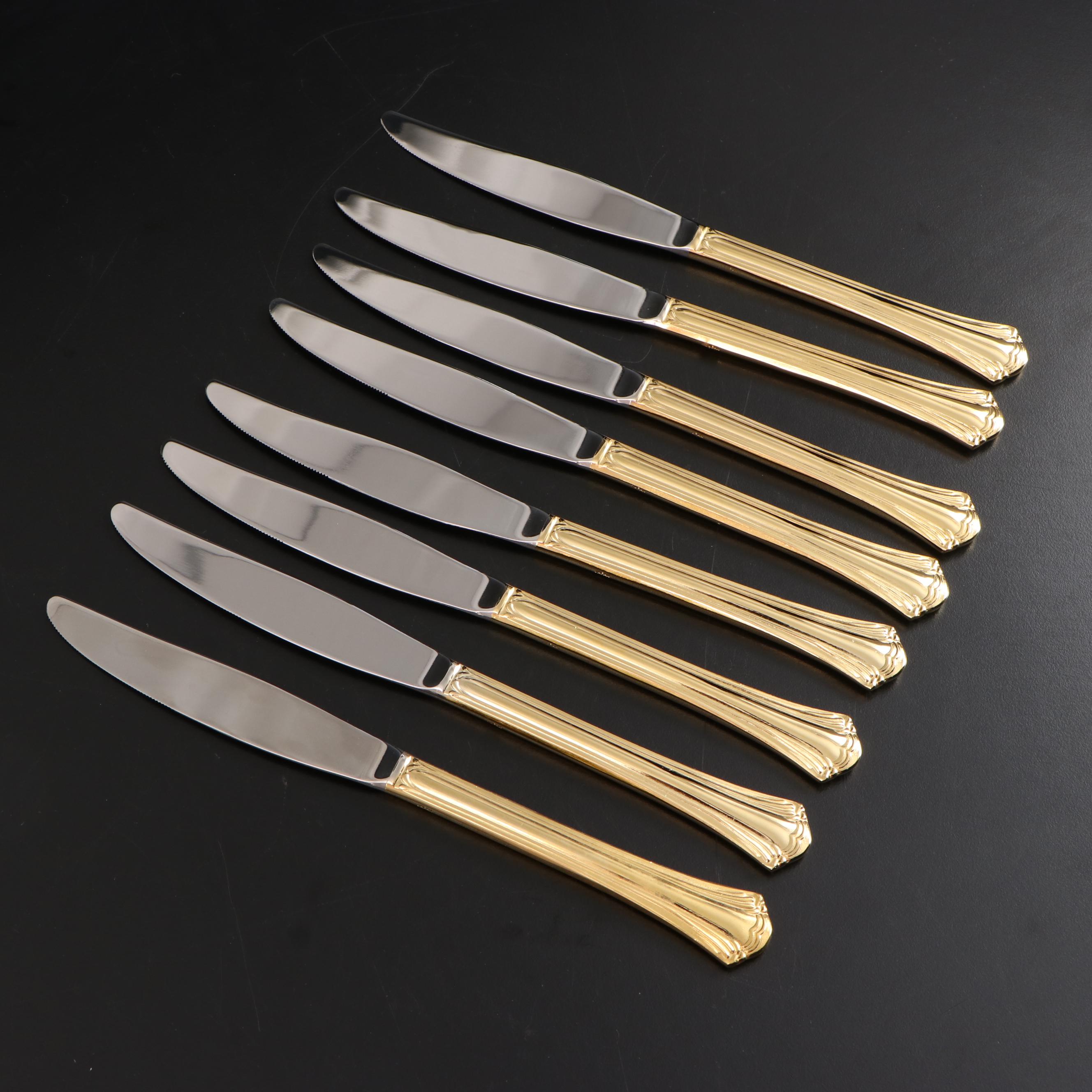 Excel Electroplated Gold Toned Stainless Flatware EBTH
