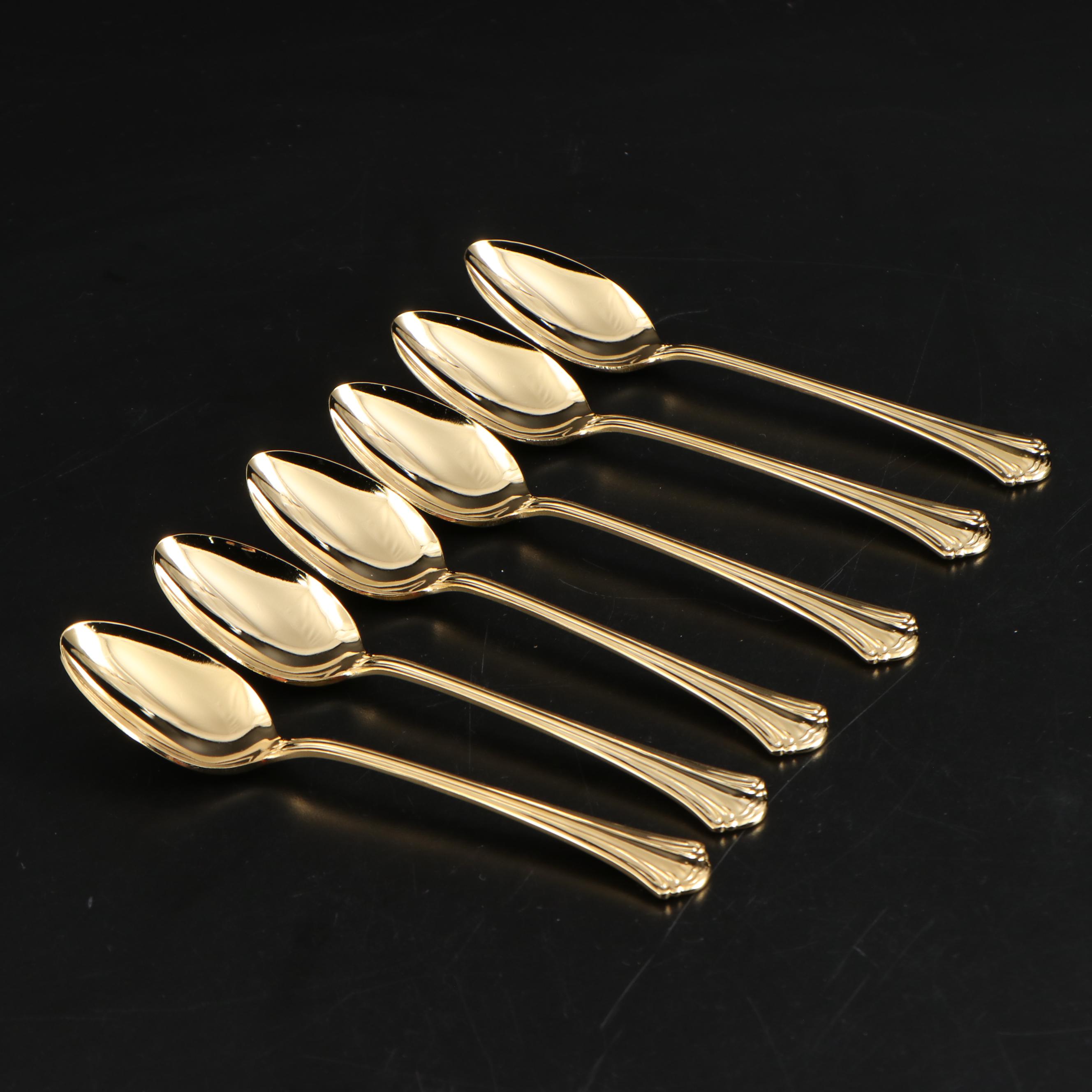 Excel Electroplated Gold Toned Stainless Flatware EBTH